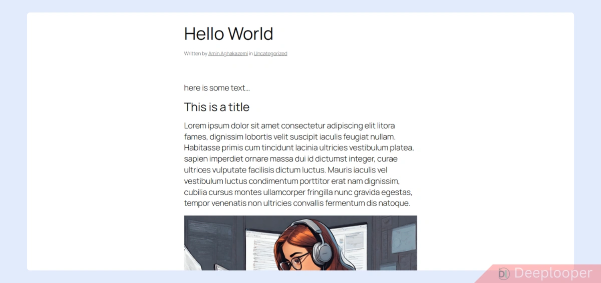 First look to a WordPress website